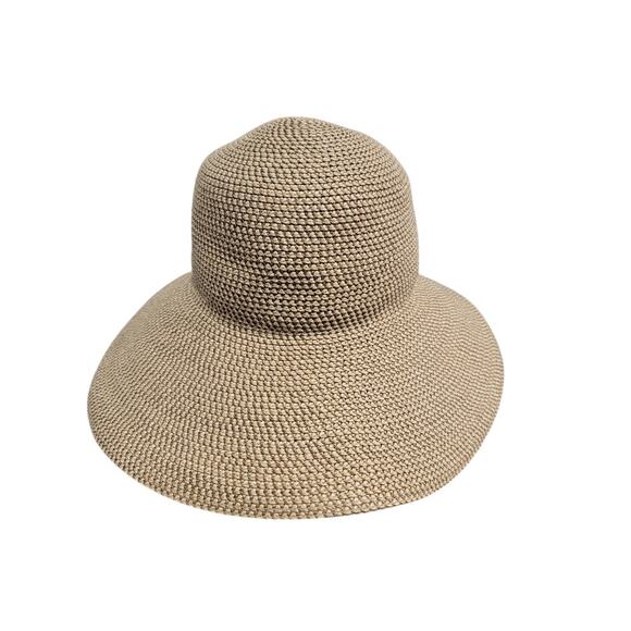 Eric Javits Bella Straw Hat Floppy UPF 50+ Max UV Protection Tan O/S - Picture 1 of 15